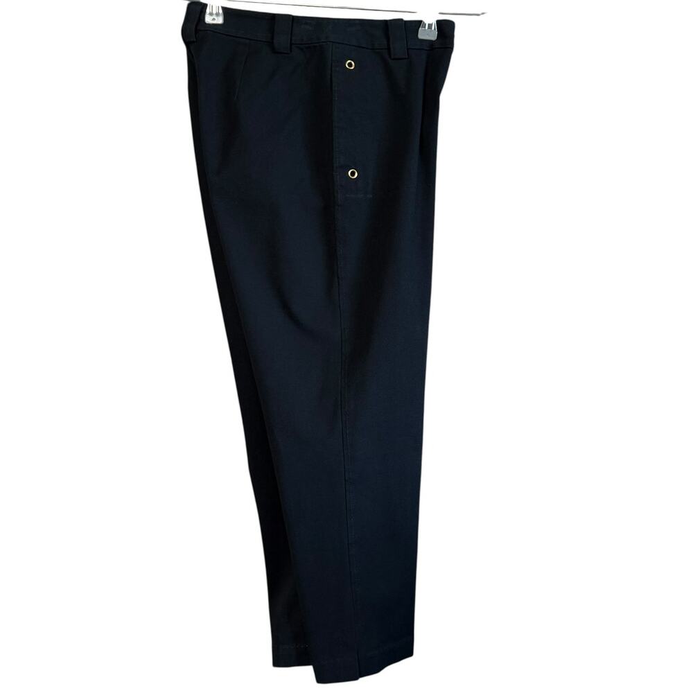 St John Sport Relaxed Fit Straight Leg Size 4 Gold Buttons Zipper Closure - Picture 4 of 10